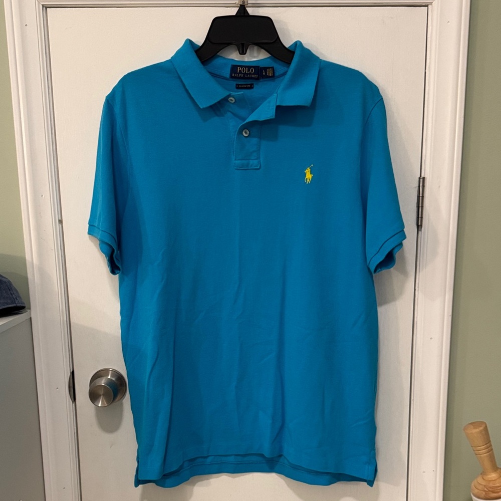 Polo by Ralph Lauren Men's Aqua Polo Shirt